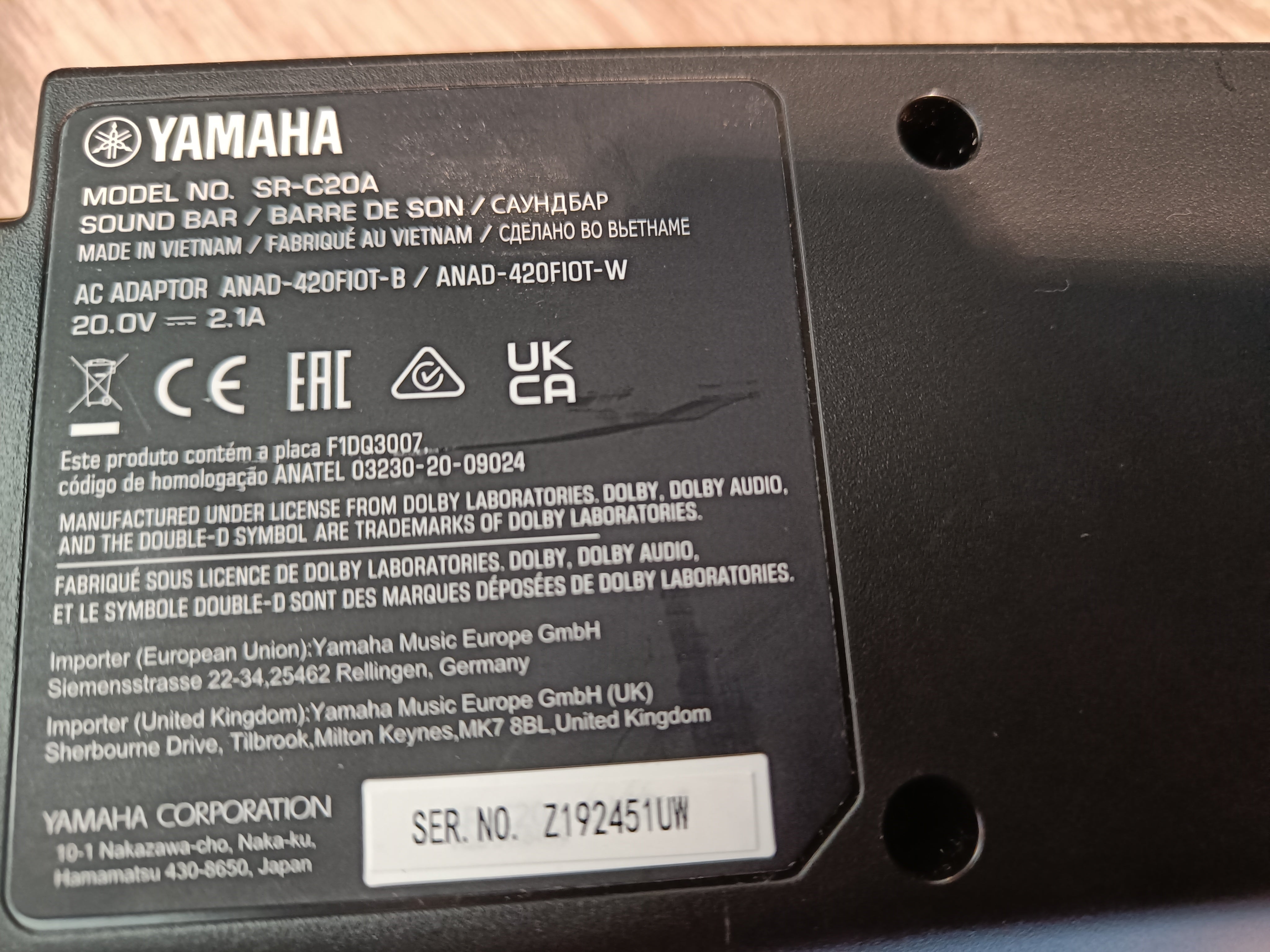 Yamaha Soundbar