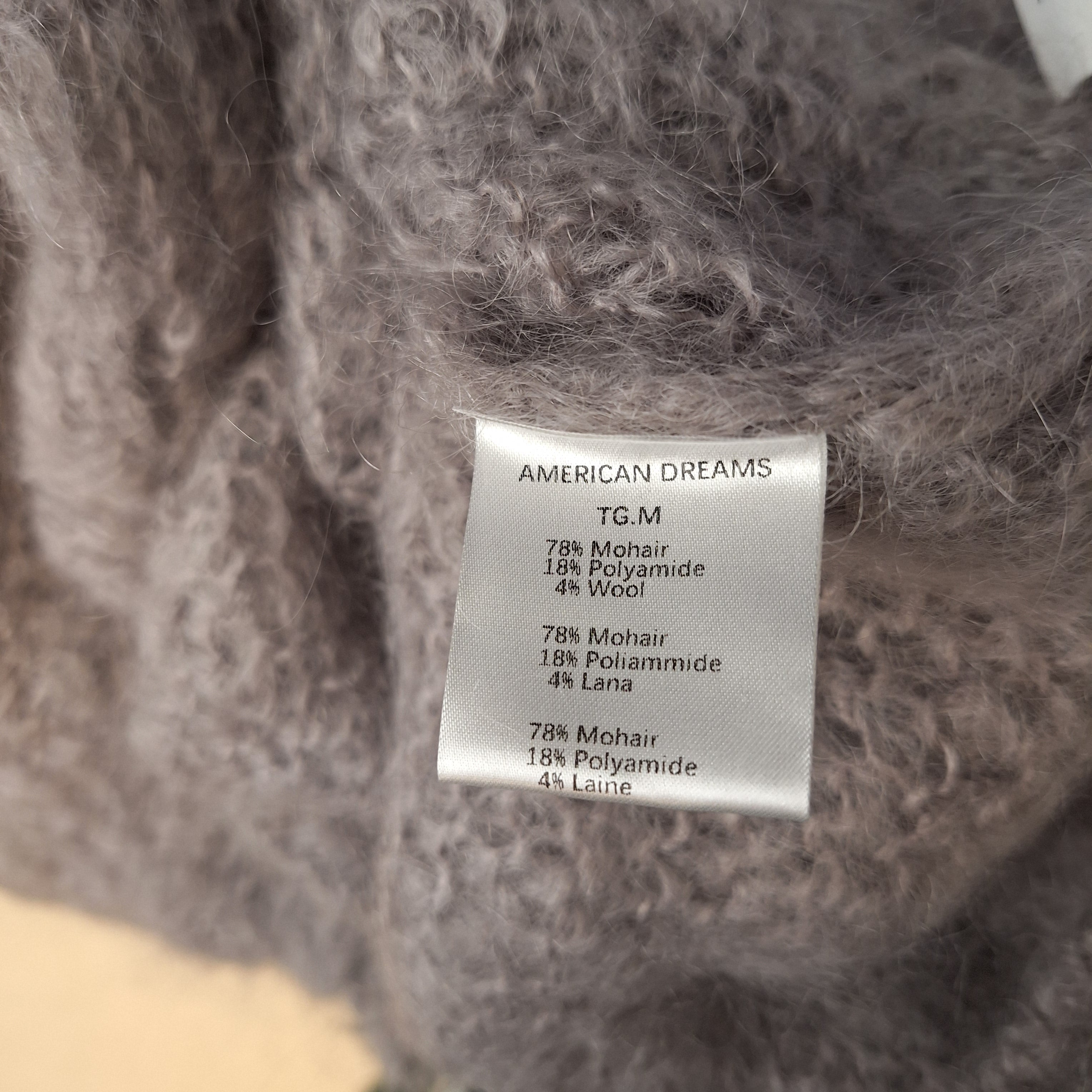 Amaricandreams sweater str. M grå